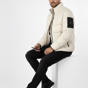 Hugo Boss Men's Cream Puffer Jacket NWT